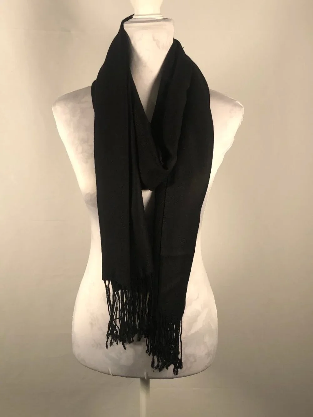 Vintage Jones New York Black Evening Shawl Scarf